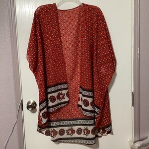 Red, Black, White Wrap